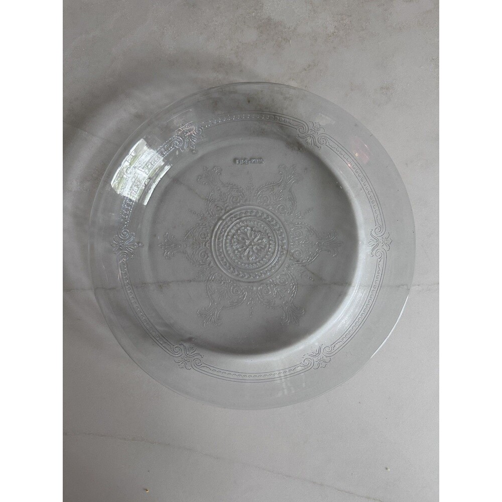 Fire King Philbe Glass Pie Plate Pan Dish Vintage 8.5"